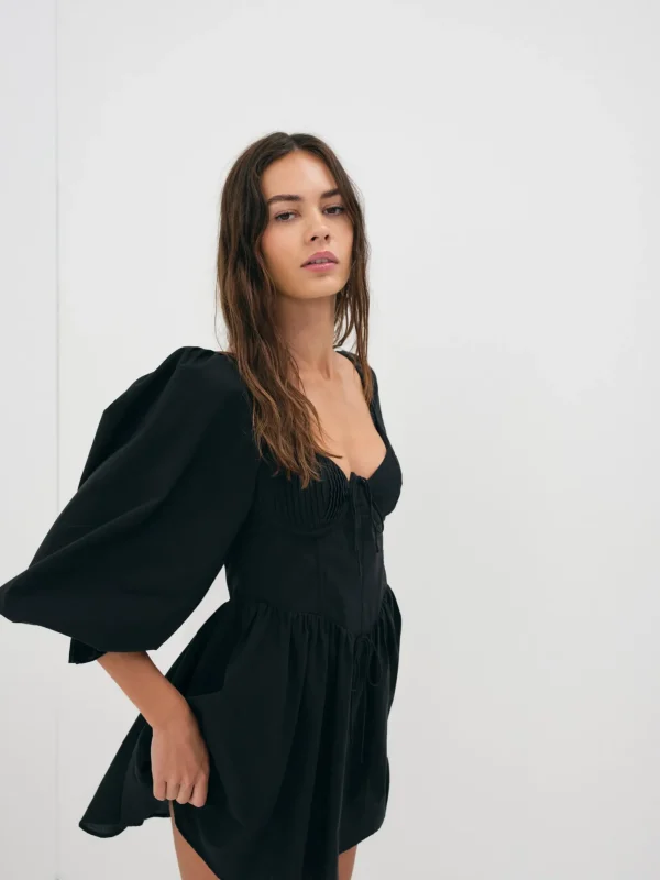 Fashion For Love & Lemons Ruth Mini Dress Black