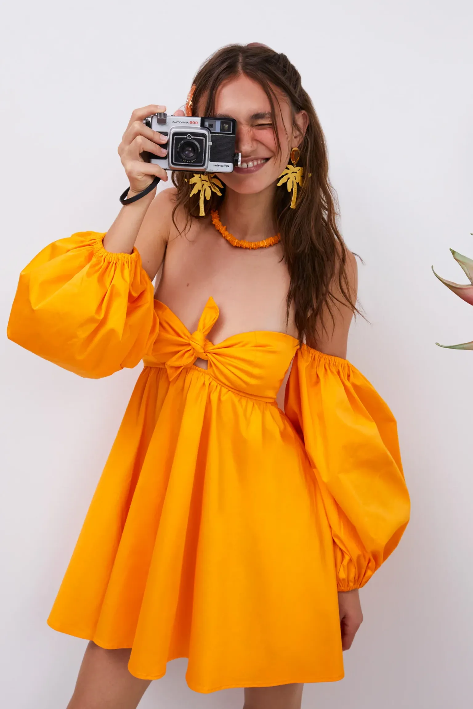 saint_lucia_mini_dress_0-1.webp Store For Love & Lemons Saint Lucia Mini Dress Orange