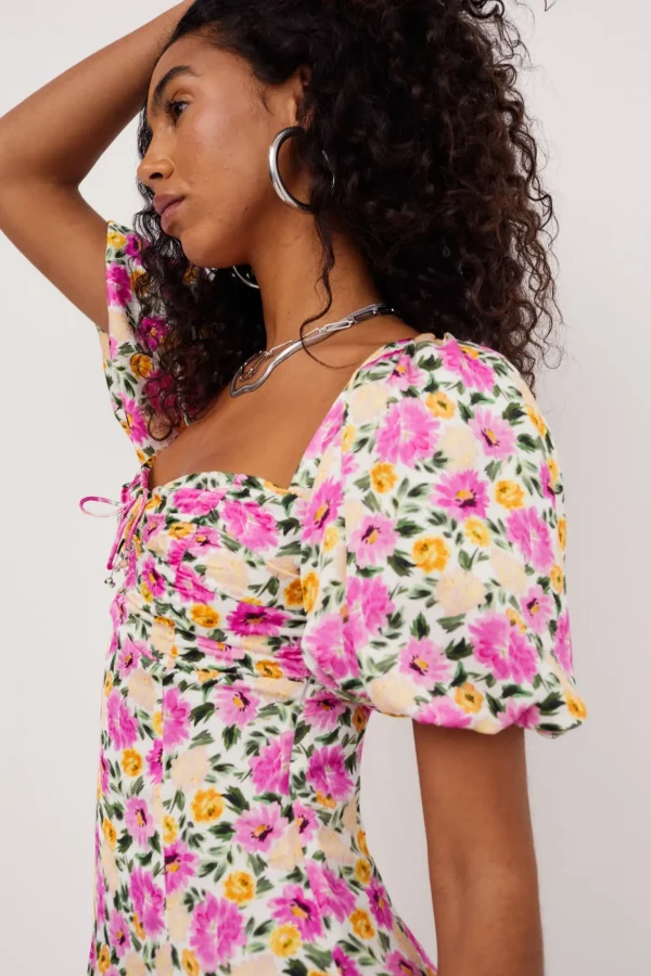 Cheap For Love & Lemons Sasha Mini Dress Pink