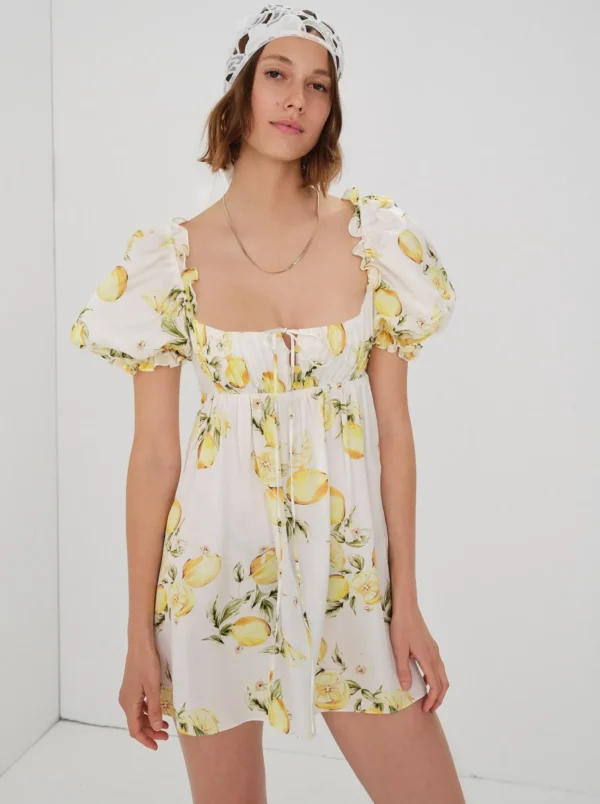Best Sale For Love & Lemons Serafina Mini Dress Yellow