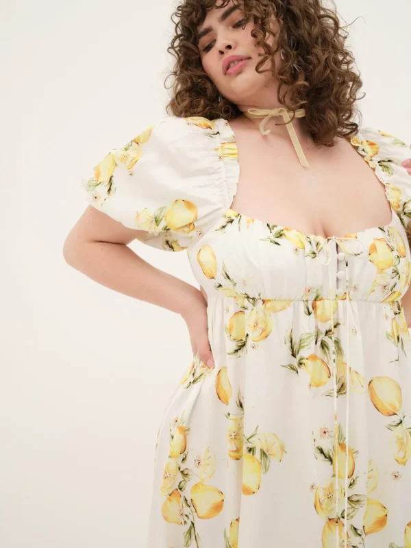 Best Sale For Love & Lemons Serafina Mini Dress Yellow