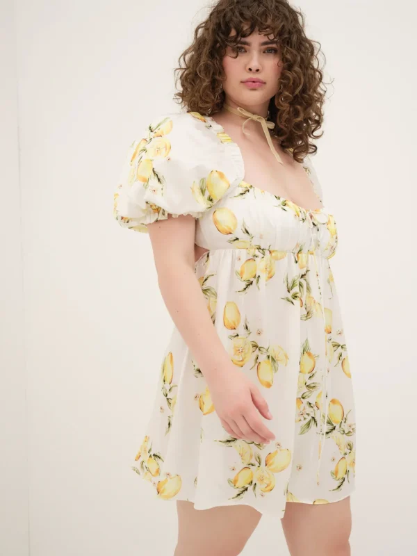 Best Sale For Love & Lemons Serafina Mini Dress Yellow