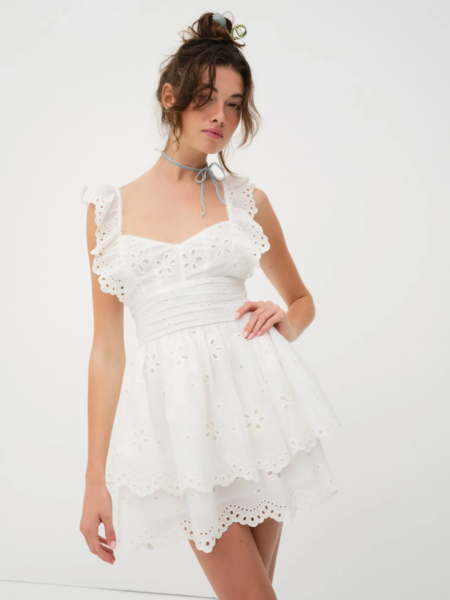 serena_sleeveless_dress_0.webp Flash Sale For Love & Lemons Serena Sleeveless Dress White