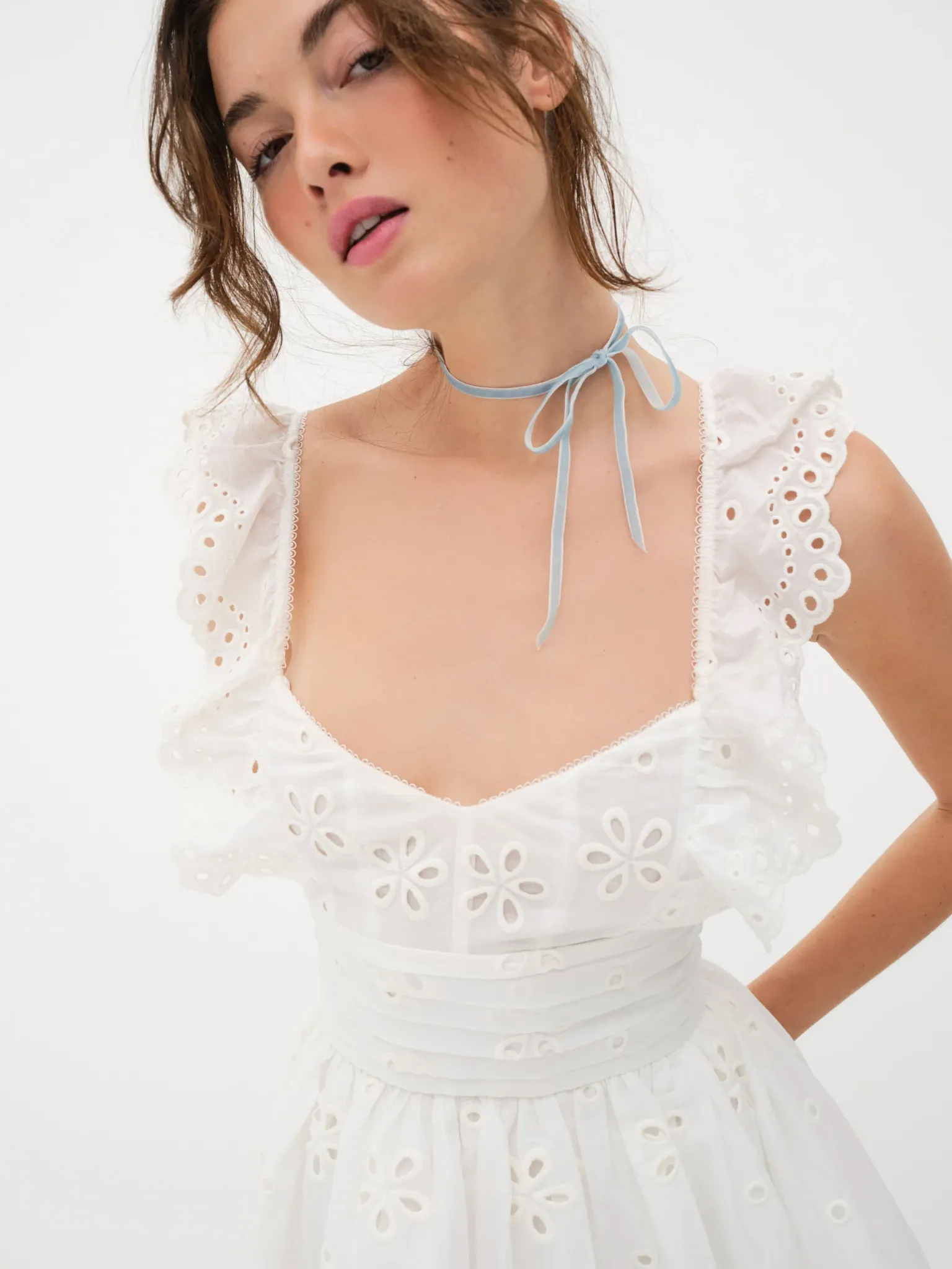 serena_sleeveless_dress_1.webp Flash Sale For Love & Lemons Serena Sleeveless Dress White