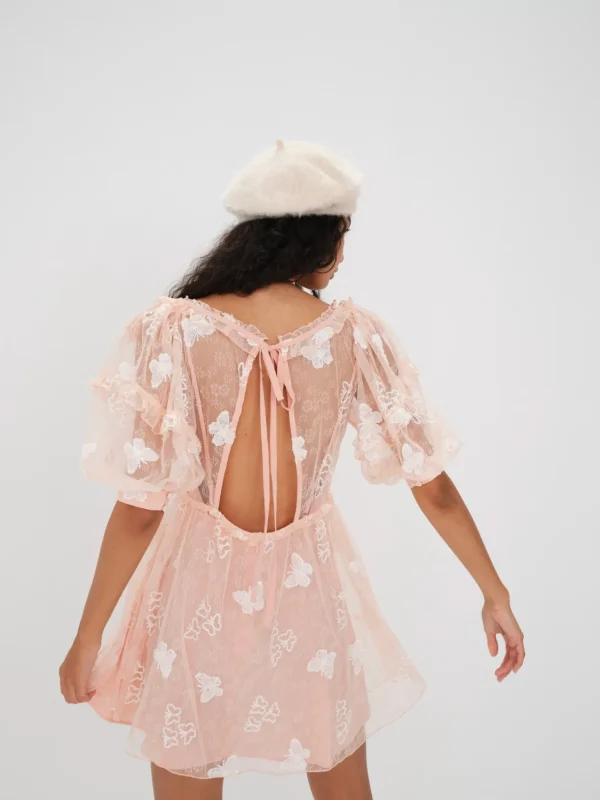 Online For Love & Lemons Shari Mini Dress Orange
