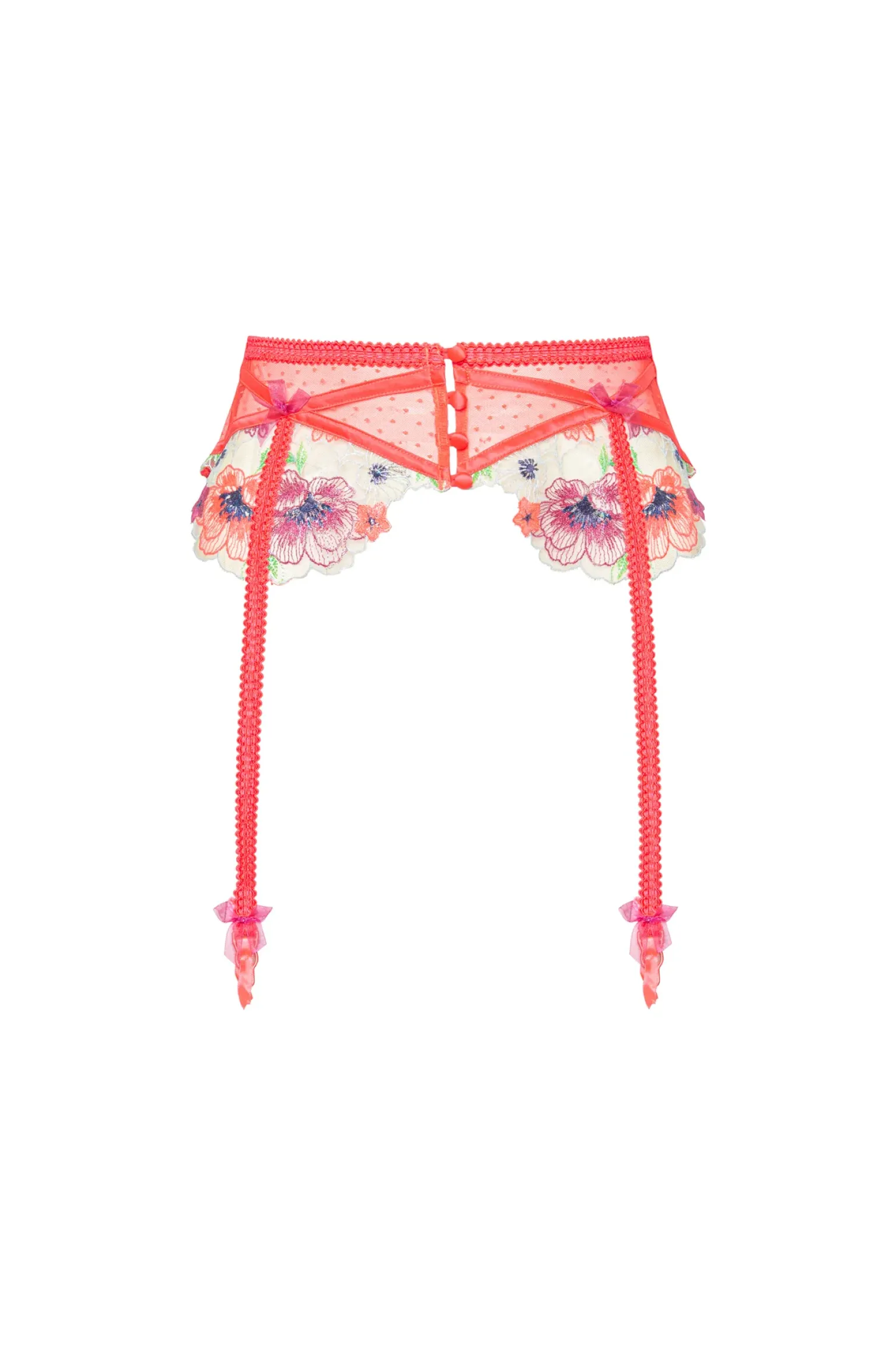 shimmer_zinnia_embroidery_6.webp Store For Love & Lemons Shimmer Zinnia Embroidery Garter Pink