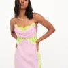Fashion For Love & Lemons Silky Slip Dress Purple