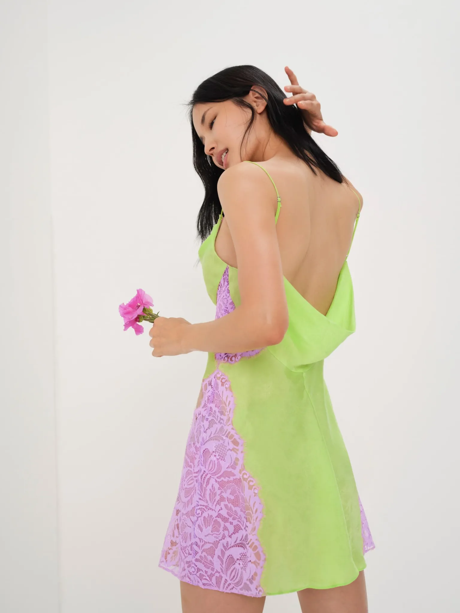 silky_slip_dress_1-1.webp Shop For Love & Lemons Silky Slip Dress Green