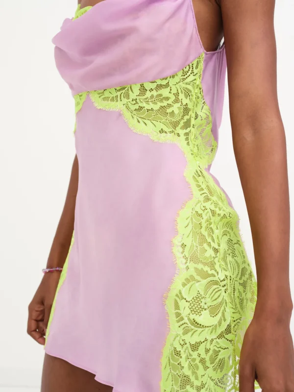 Fashion For Love & Lemons Silky Slip Dress Purple