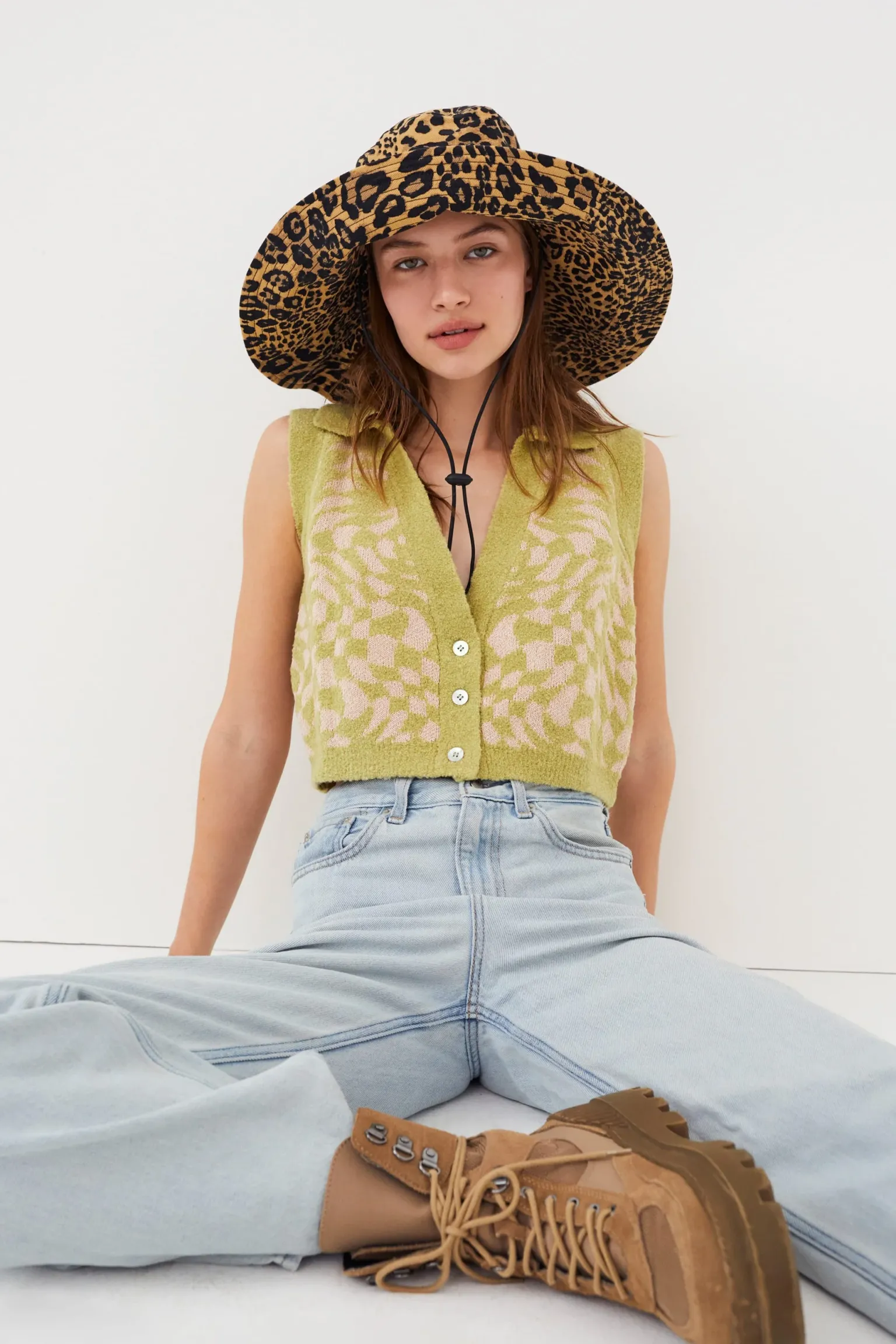 simone_top_0.webp Outlet For Love & Lemons Simone Top Green