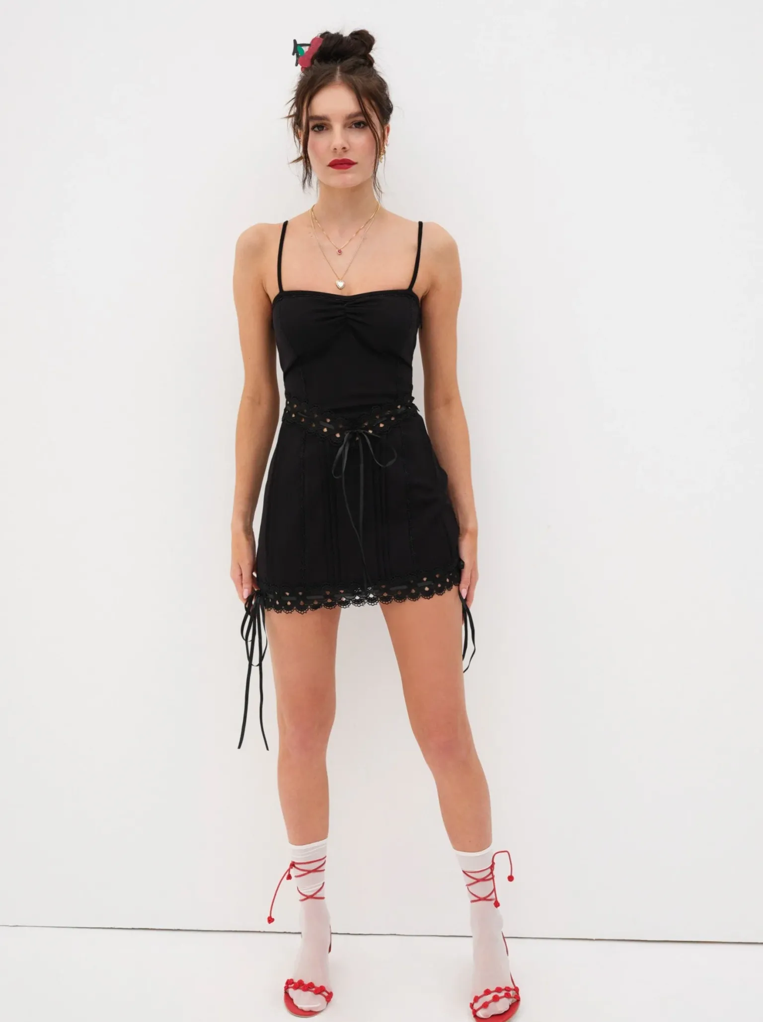 sistine_mini_dress_2.webp Best Sale For Love & Lemons Sistine Mini Dress Black