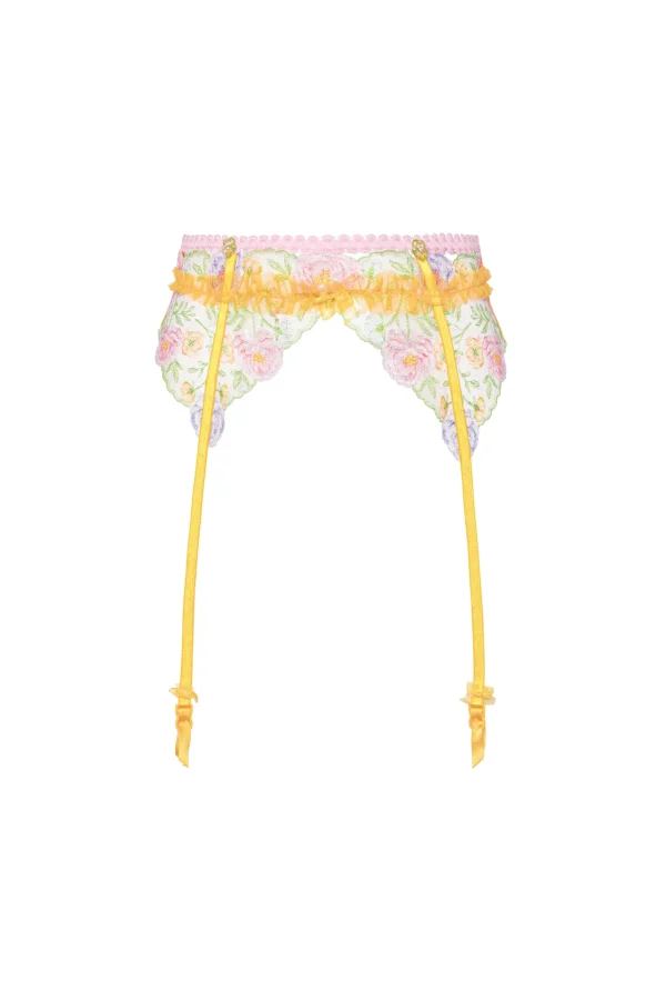 Best Sale For Love & Lemons Sorbet Rose Garter Belt Purple