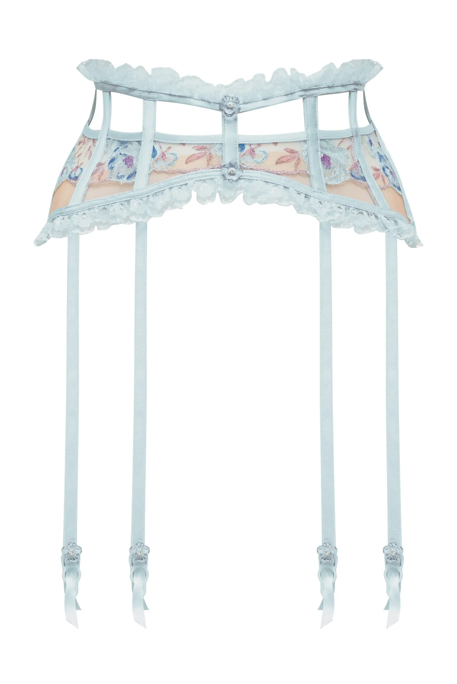 sorbet_rose_garter_belt_7.webp Fashion For Love & Lemons Sorbet Rose Garter Belt Blue