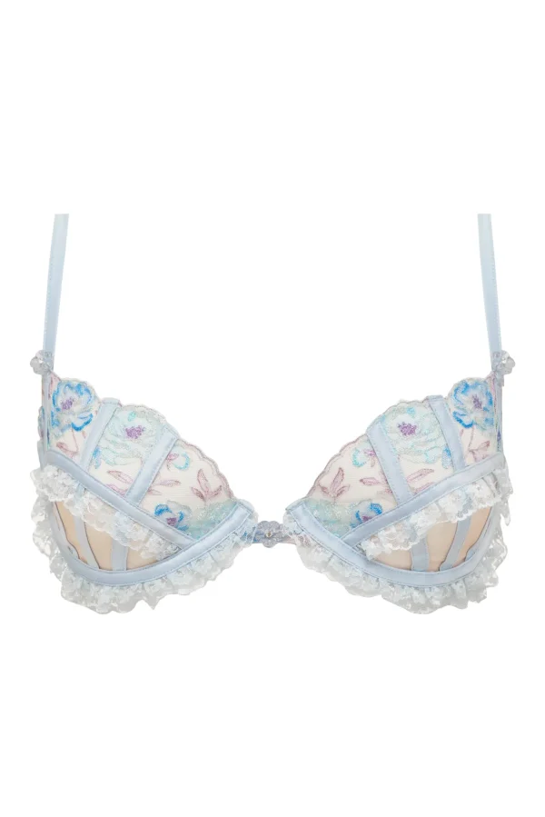 New For Love & Lemons Sorbet Rose Underwire Bra Blue