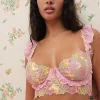 Best Sale For Love & Lemons Sunset Butterfly Underwire Bra Pink