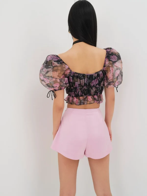 Hot For Love & Lemons Sunshine Crop Top Black