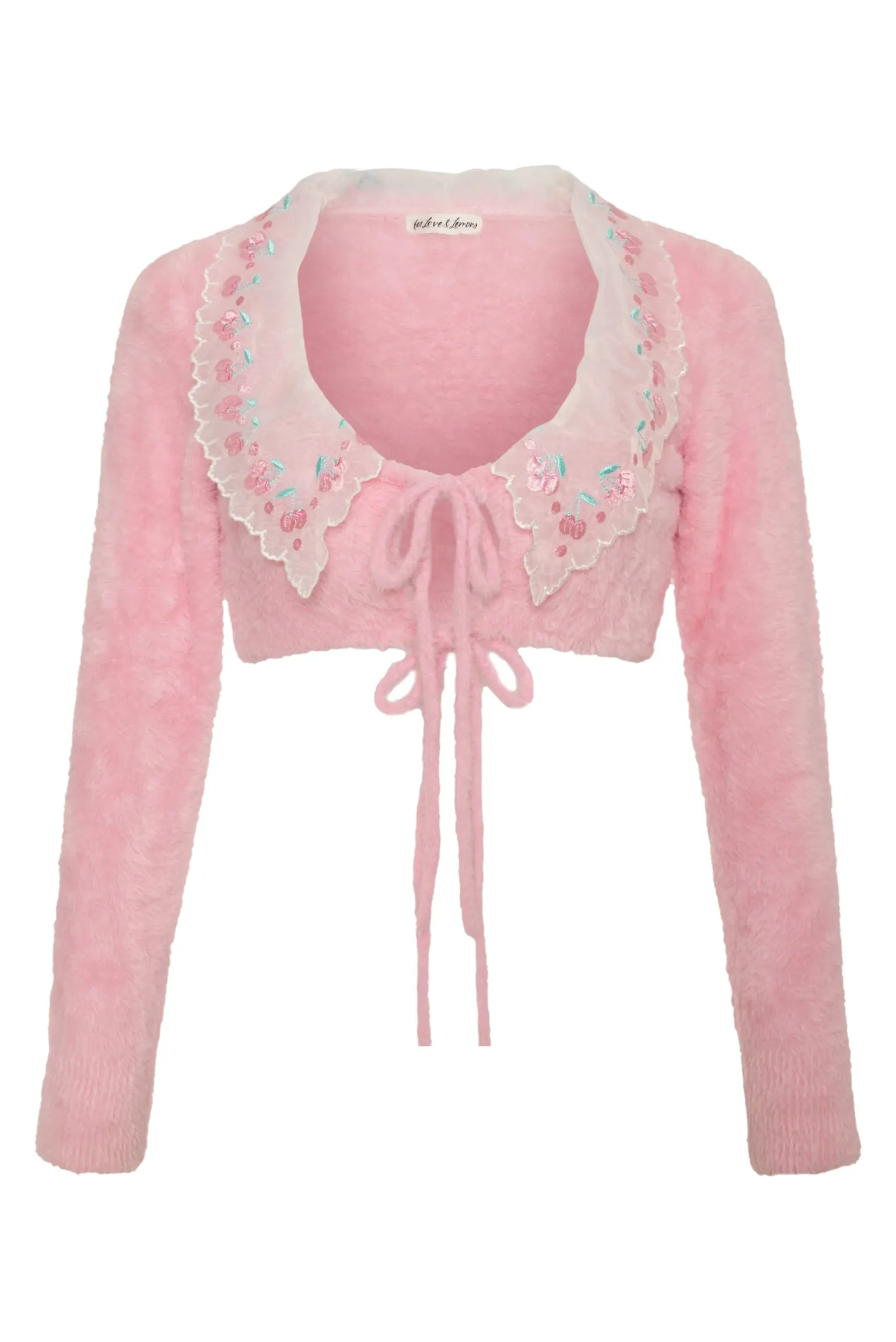 sweet_cherries_cardigan_6.webp Online For Love & Lemons Sweet Cherries Cardigan Pink