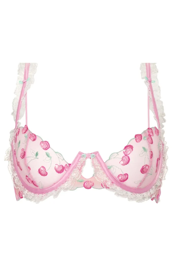 Hot For Love & Lemons Sweet Cherries Underwire Bra Pink