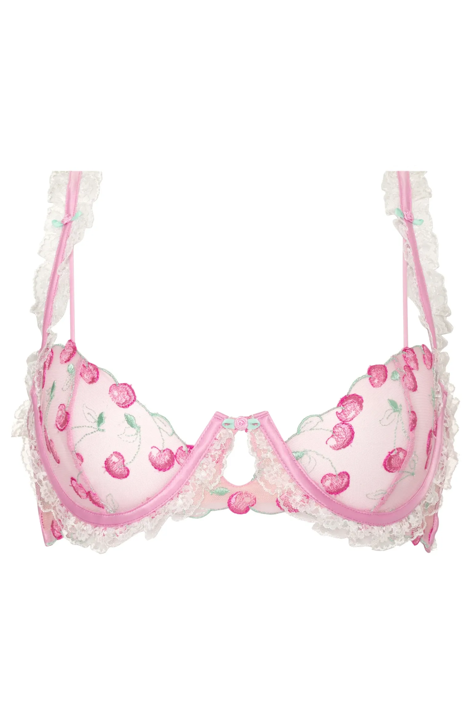 sweet_cherries_underwire__7.webp Hot For Love & Lemons Sweet Cherries Underwire Bra Pink