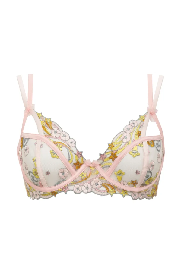 Shop For Love & Lemons Swirly Star Underwire Bra Gold