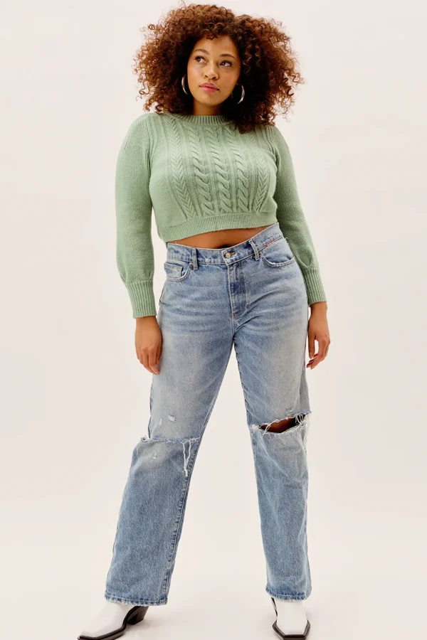 Discount For Love & Lemons Sydney Sweater Green
