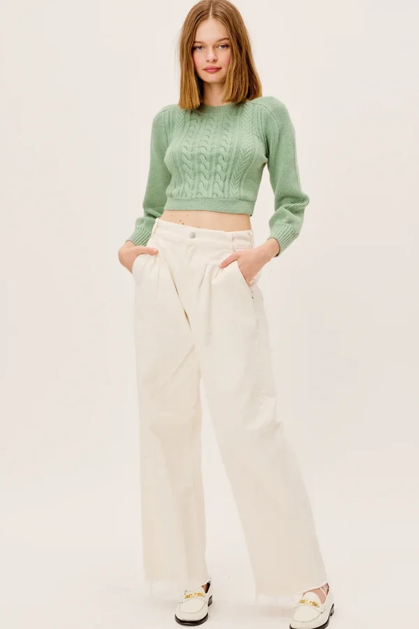 Discount For Love & Lemons Sydney Sweater Green
