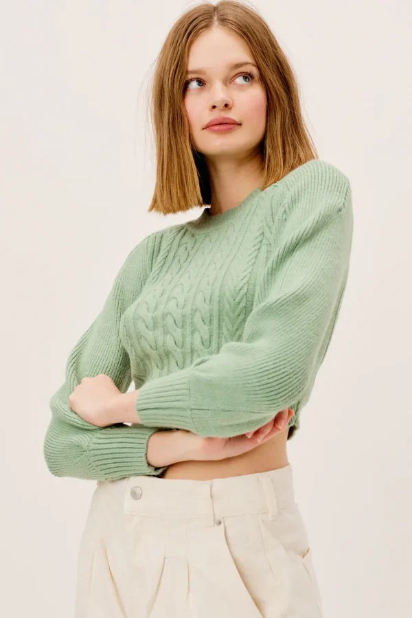 Discount For Love & Lemons Sydney Sweater Green