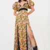 Shop For Love & Lemons Sylvia Maxi Dress Yellow