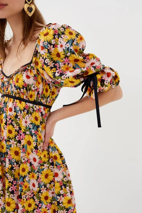 Best For Love & Lemons Sylvia Mini Dress Yellow