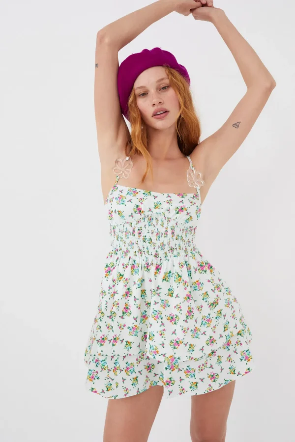 Shop For Love & Lemons Tanya Mini Dress Ivory