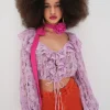 Clearance For Love & Lemons Tatiana Blouse Purple
