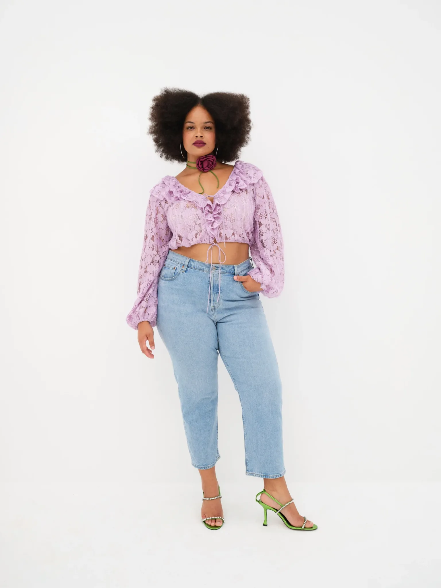 tatiana_blouse_4.webp Clearance For Love & Lemons Tatiana Blouse Purple