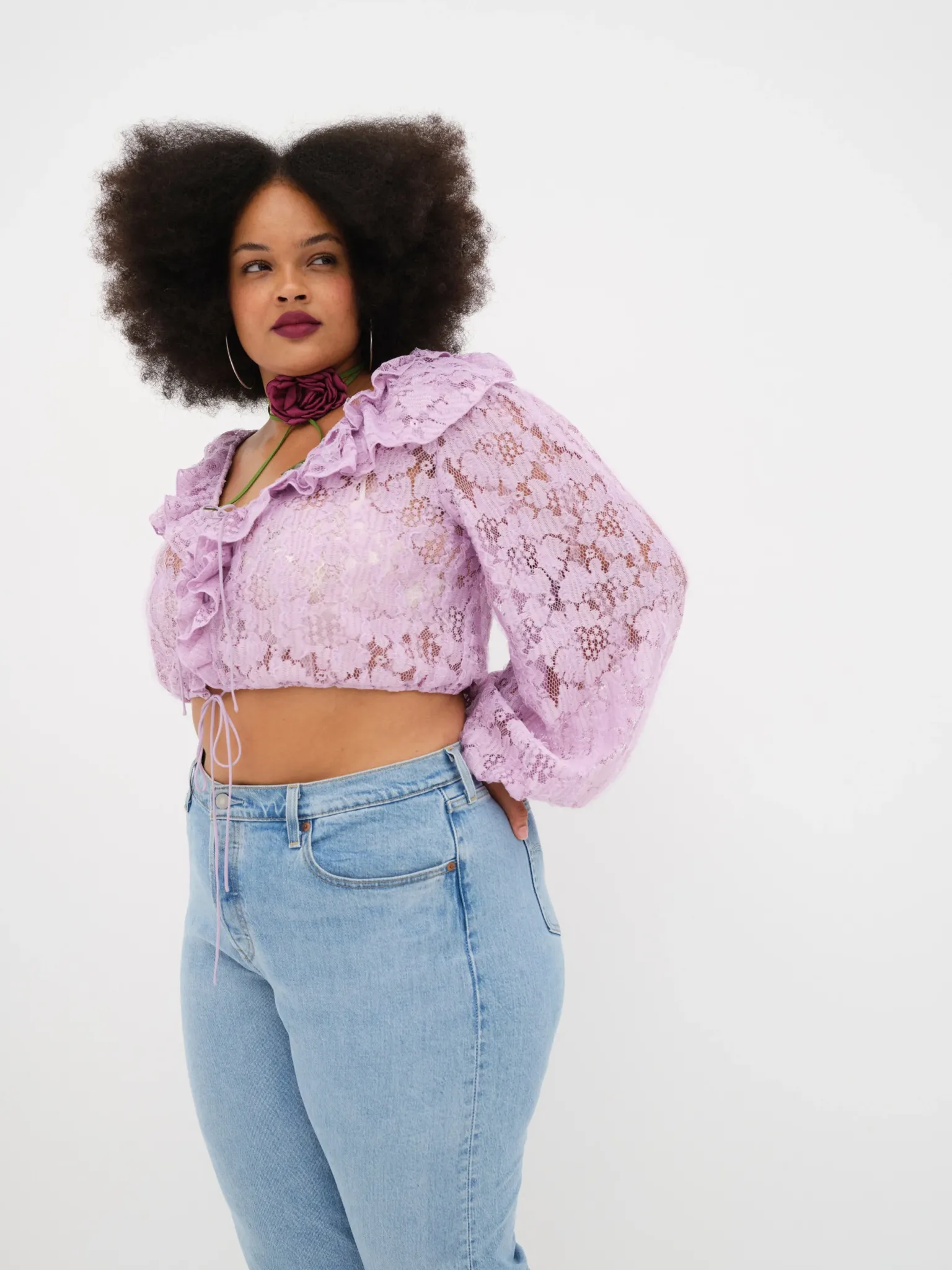 tatiana_blouse_6.webp Clearance For Love & Lemons Tatiana Blouse Purple
