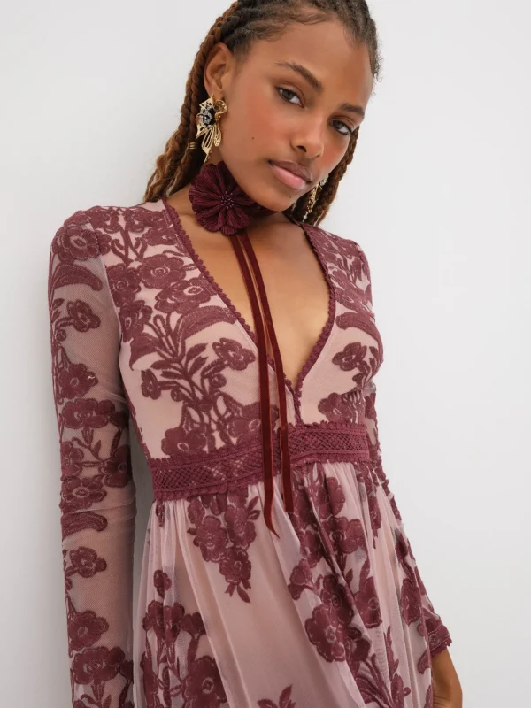 Cheap For Love & Lemons Temecula Maxi Dress Red