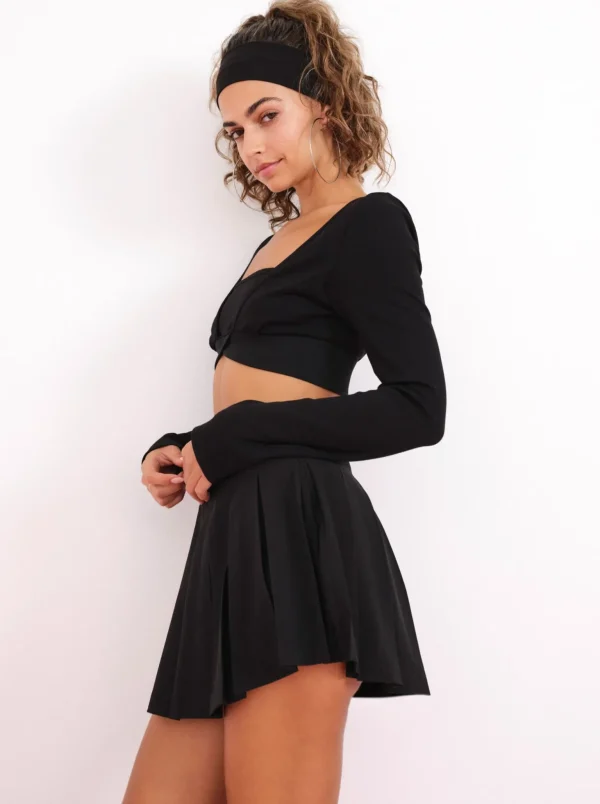 Flash Sale For Love & Lemons Tennis Skirt Black