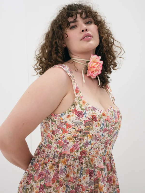 Discount For Love & Lemons Theodora Midi Dress Pink