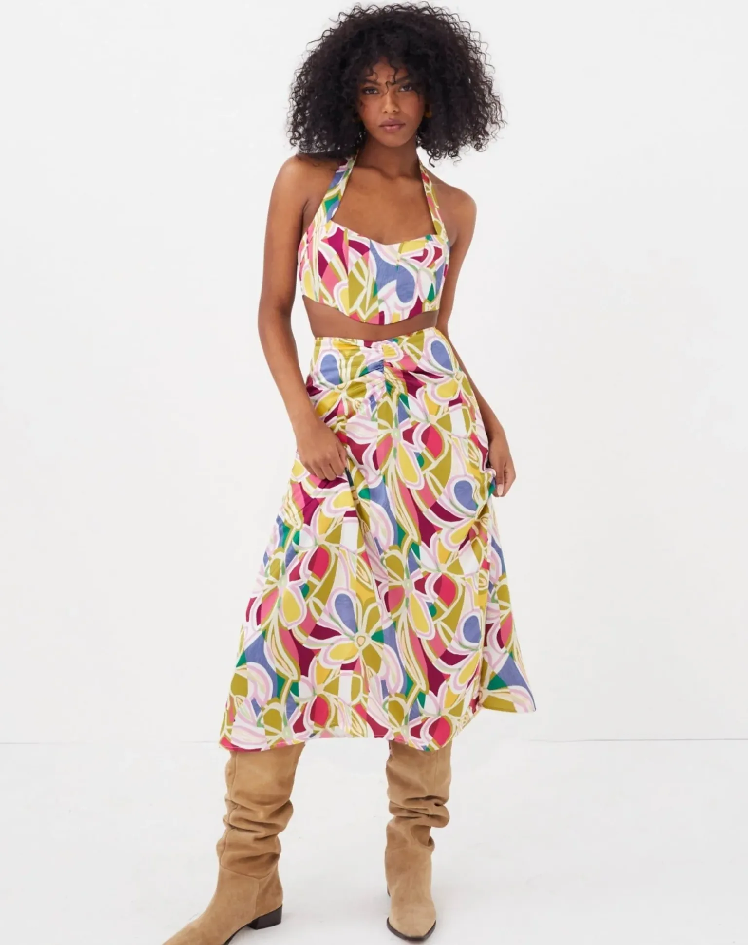 thora_midi_skirt_1.webp Cheap For Love & Lemons Thora Midi Skirt Green