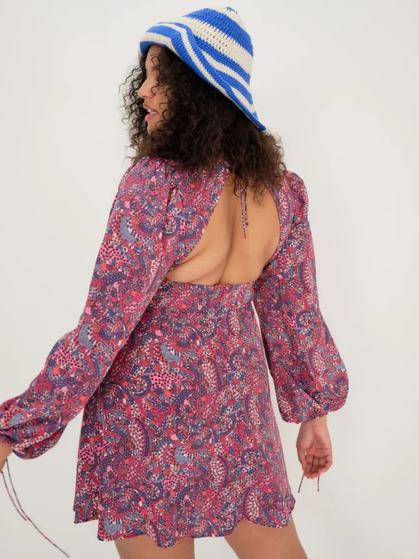 Best Sale For Love & Lemons Tonya Long Sleeve Mini Dress Purple