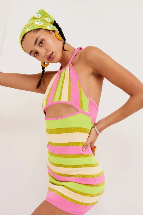 Cheap For Love & Lemons Tori Mini Dress Pink