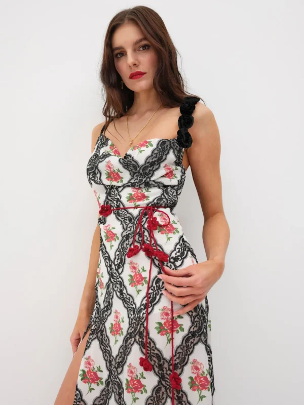Fashion For Love & Lemons Vittoria Maxi Dress Black
