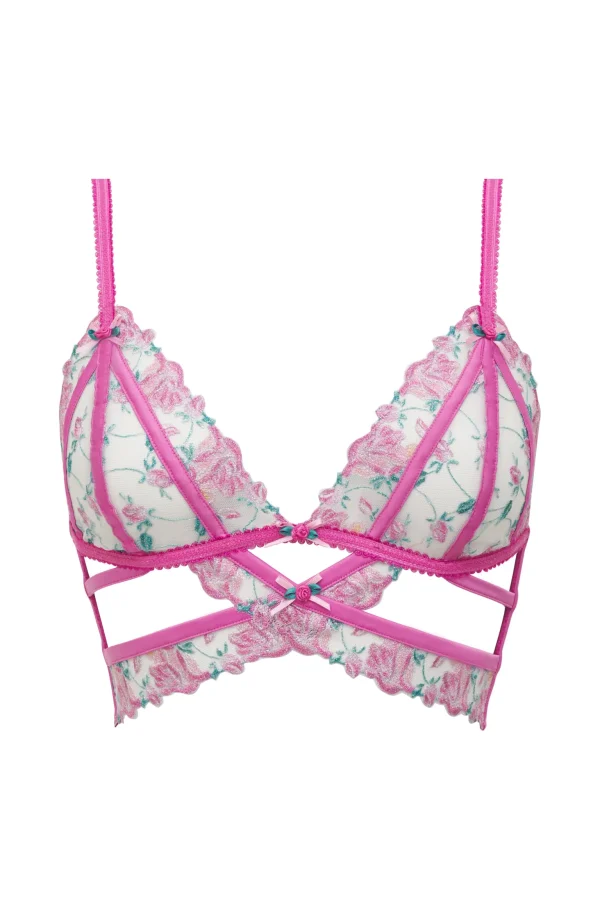 Flash Sale For Love & Lemons Viviane Rose Triangle Bra Pink