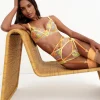 Store For Love & Lemons Waterlily Embroidery Underwire Bra Orange