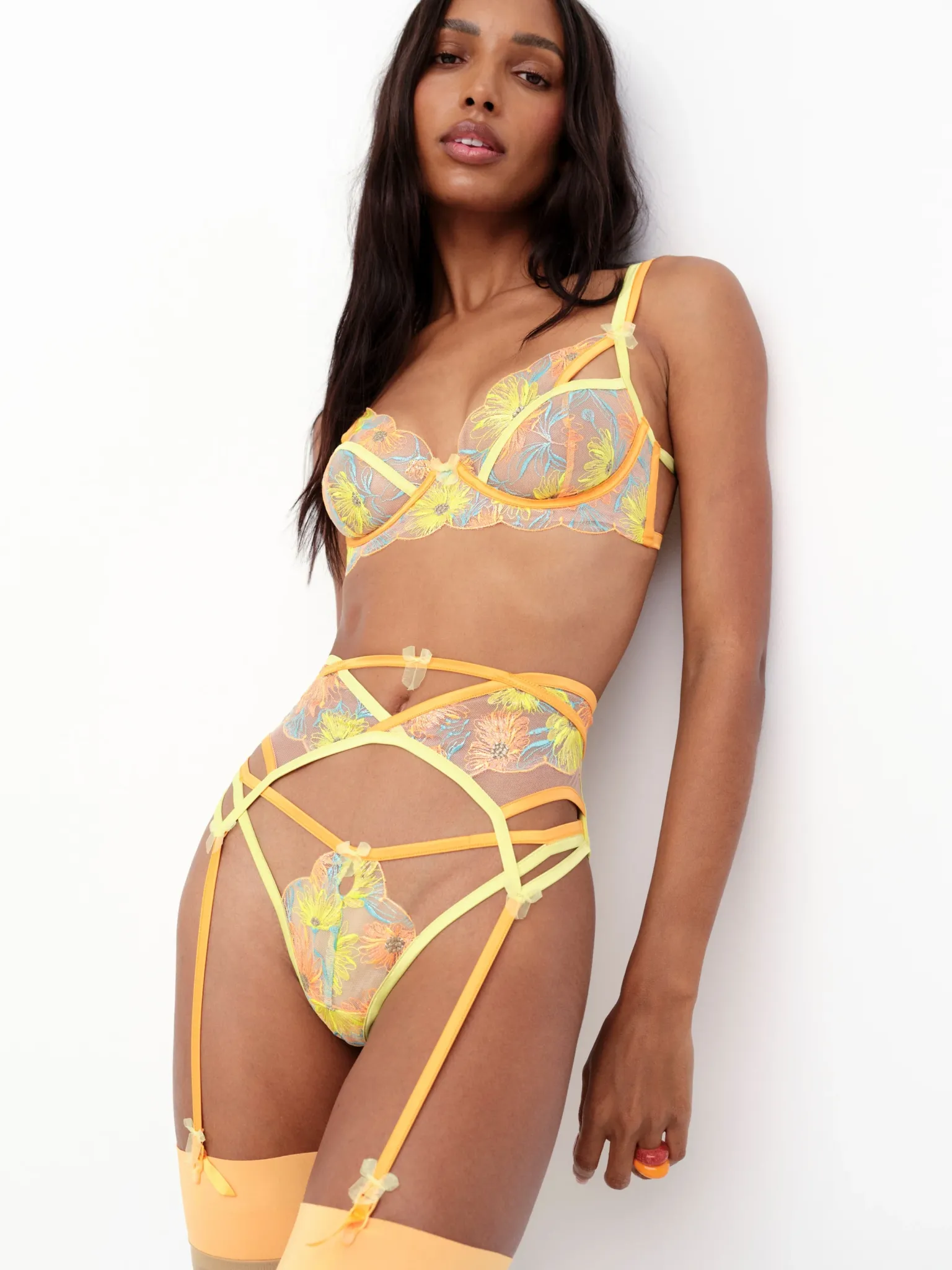 waterlily_embroidery_unde_4.webp Store For Love & Lemons Waterlily Embroidery Underwire Bra Orange