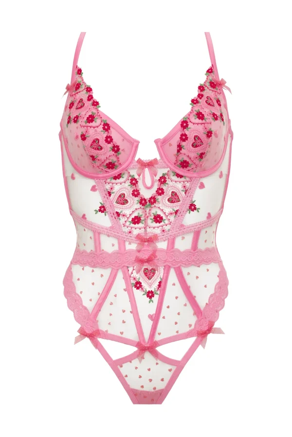 Cheap For Love & Lemons Whimsical Garden Teddy Pink