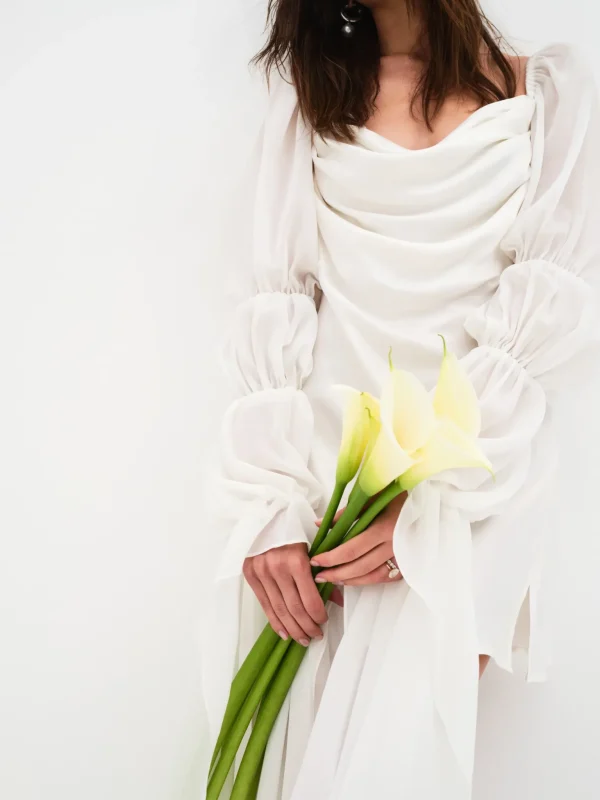 New For Love & Lemons Willow Mini Dress White
