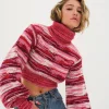 Cheap For Love & Lemons Wilma Cropped Turtleneck Red