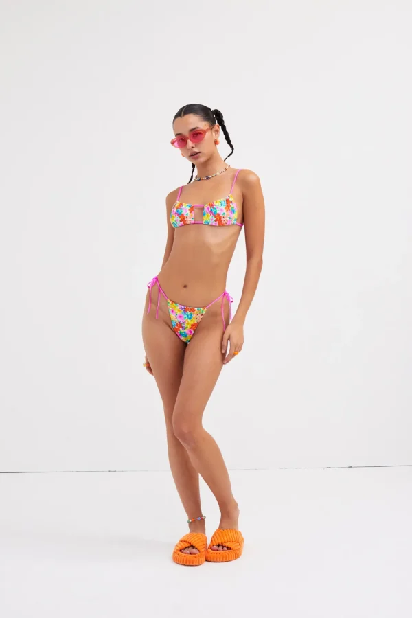 Best Sale For Love & Lemons Yasmin Bandeau Bikini Top Yellow