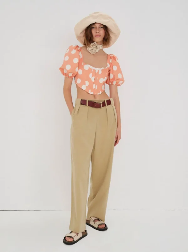 Fashion For Love & Lemons Yasmin Blouse Orange