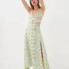 Shop For Love & Lemons Yori Midi Dress Green