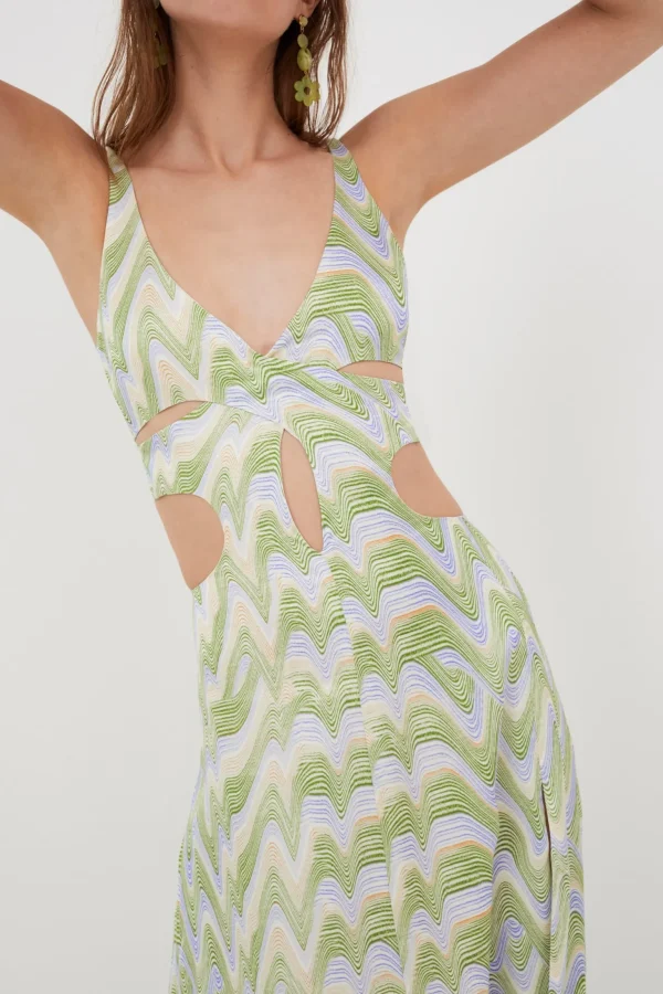 Shop For Love & Lemons Yori Midi Dress Green